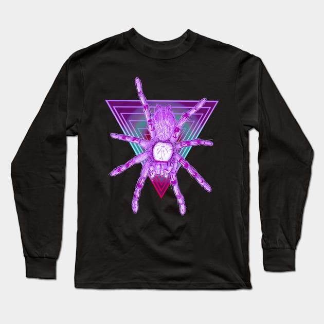 Tarantula “Vaporwave” Triangle V3 Long Sleeve T-Shirt by IgorAndMore